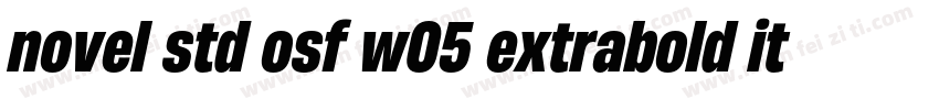 novel std osf w05 extrabold it字体转换